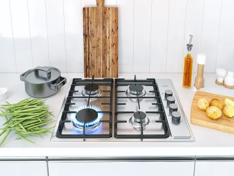 Built-in gas hob, 4 burners