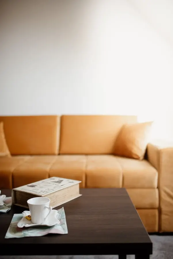 Tan leather 3-seater sofa, photo 1