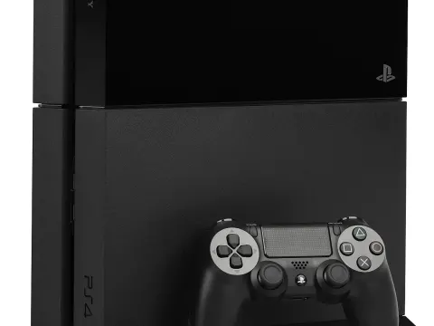 PS4 console with controller