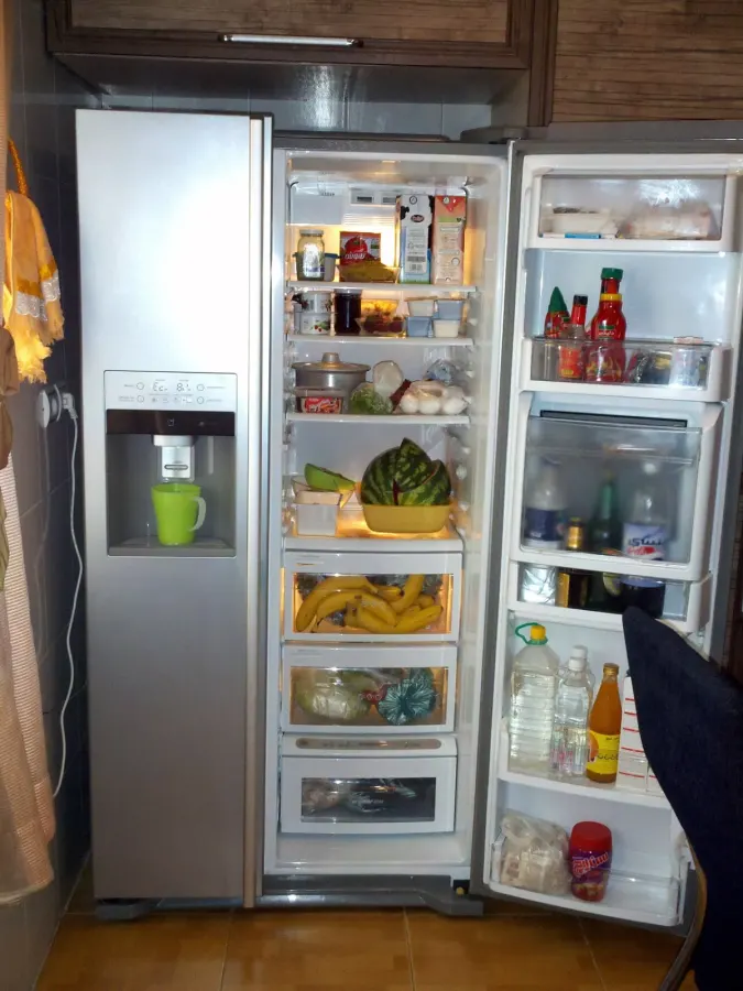 Side-by-side fridge with water dispenser, photo 1